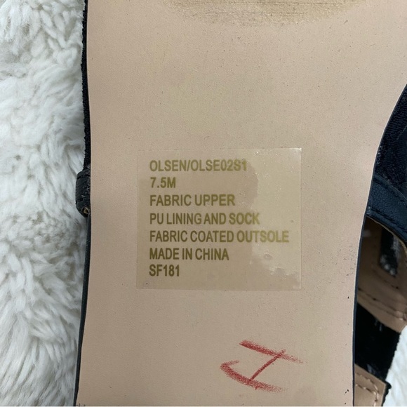 Steve Madden Black & Cream Lace Pointed Toe Slingback Flats Shoes New Size 7.5 - Picture 9 of 12